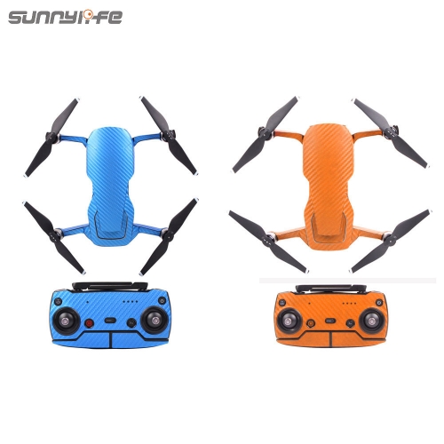 Sunnylife Waterproof PVC Carbon Grain Graphic Stickers Full Set Skin Decals for DJI MAVIC AIR