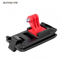 Sunnylife Universal Sports Camera Backpack Clamp Adjustable Clips for Action 4/ GoPro12/ Insta360 GO 3/ Osmo Action
