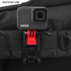 Sunnylife Universal Sports Camera Backpack Clamp Adjustable Clips for Action 4/ GoPro12/ Insta360 GO 3/ Osmo Action