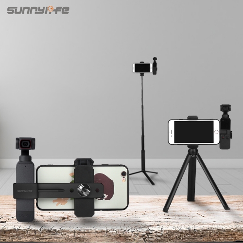 Sunnylife Smartphone Fixing Bracket Clamp Extending Rod Tripod for POCKET 2/OSMO POCKET