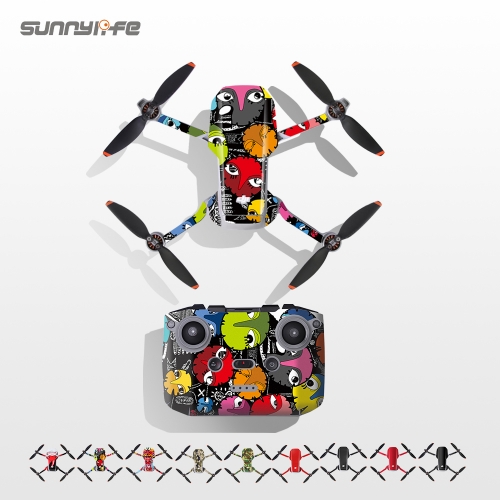 Sunnylife PVC Stickers Protective Film Scratch-proof Decals Skin Accessories for Mini 2