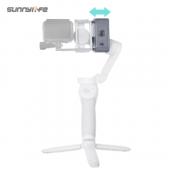 Sunnylife Handheld Gimbal Action Camera Adapter Switch Mount Plate Stabilizer for GoPro 9/8/Osmo Action for OM 5/OM4 SE/Osmo Mobile 3/Insta360 Flow Pro