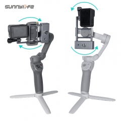 Sunnylife Handheld Gimbal Action Camera Adapter Switch Mount Plate Stabilizer for GoPro 9/8/Osmo Action for OM 5/OM4 SE/Osmo Mobile 3/Insta360 Flow Pro