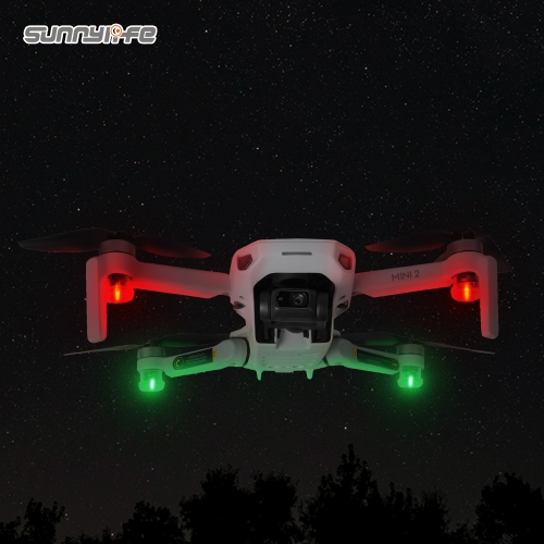 Sunnylife 4pcs Night Flight Light Red Green Strobe Flash Mini Lamps Anti-lost Navigation Lights for MAVIC 3/Mini SE/DJI FPV/Air 2S/Fimi X8SE 2022/Autel EVO II Series