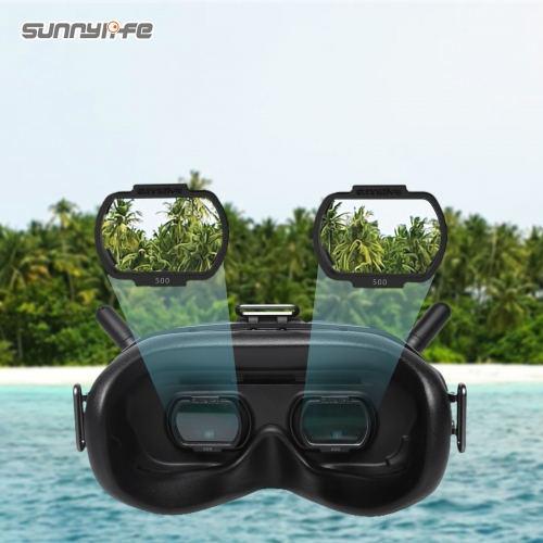 Sunnylife Corrective Lenses Myopia Nearsighted Glasses Aspherical Resin Lenses Accessories for DJI FPV Goggles V2