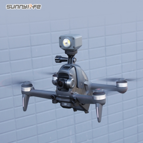 Sunnylife Sports Camera Holder Night Light Bracket Navigation Spot Lamp for DJI FPV for ACTION 2/POCKET 2/GoPro 10/Insta360 Camera