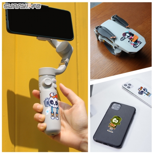 Sunnylife TZ76 Stickers Cool Trendy PVC Decals for Mavic 3/ OM 5/ Mavic Mini/ Laptop/ Tablet/ Water Bottle/ Smartphone/ Luggage/ Fridge, etc
