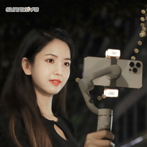Sunnylife L375 Two-way LED Video Light Mini Fill Lamp Photography with Charging Case Tri-color Dimmable for Osmo Mobile SE/6/OM 5/4/4 SE