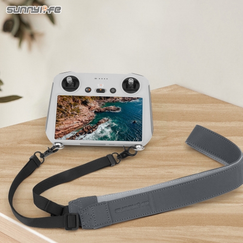 Sunnylife Controller Hanger PU Leather Strap Shoulder Belt Lanyard Disassembly-free Hook for Mini 3 Pro DJI RC/ RC PRO/ Smart Controller