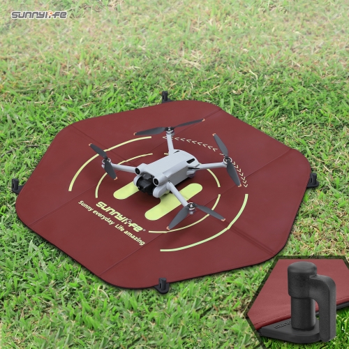 Sunnylife Landing Pad 60cm(23.6in) Fast-Fold Double-Sided Waterproof Parking Apron with Fixing Nails for DJI Avata/ Mavic 3/ Mini 3 Pro