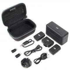 Sunnylife Mini Hard Case Wireless Microphone Carrying Case Storage Bag Outdoor Traveling Vlog Accessories for DJI Mic