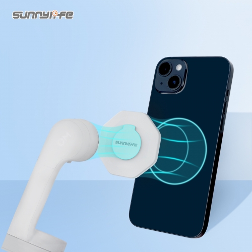 Sunnylife Ring Holder Adapter Compatible with MagSafe Magnetic Smartphone Tripod Mount for iPhone 14/13/12 for Osmo Mobile 6/5
