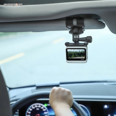 Sunnylife Car Sun Visor Mount Action Camera Holder Cell Phone Vlog Mount 360°Rotating for Insta360 GO 3/360 X3/GoPro 12/Action 3