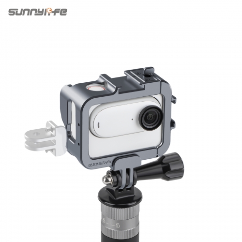 Sunnylife Aluminum Alloy Protective Case Frame Mount Adapter Cold Shoe Brackets Housing Shell Cover for Insta360 GO 3
