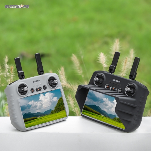 Sunnylife Controller Protective Cover Silicone Case with Sun Hood Sunshade Accessories for AIR 3 DJI RC 2