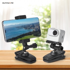 Sunnylife 360 Degree Rotation Swivel Backpack Clip Magnetic Suction Action Camera Mount for Insta360 GO 3 /GoPro 12/ Action 4