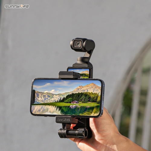 Sunnylife Front Phone Holder Mount Handheld Tripod Expansion Brackets for Osmo Pocket 3