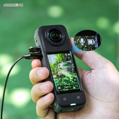 Lavalier Microphone Clip-on Lav Mini Mic Video Recording Interviews Living Performance Accessories for Insta360 X4