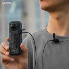 Lavalier Microphone Clip-on Lav Mini Mic Video Recording Interviews Living Performance Accessories for Insta360 X4