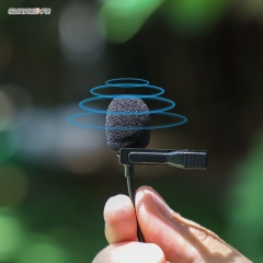 Lavalier Microphone Clip-on Lav Mini Mic Video Recording Interviews Living Performance Accessories for Insta360 X4