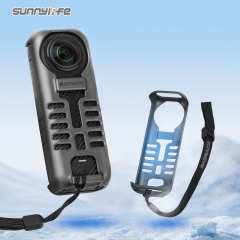 Sunnylife Graphene Case High Thermal Conductivity Protective Case Frame Scratch-proof Cover Lanyard Hand Strap for Insta360 X4