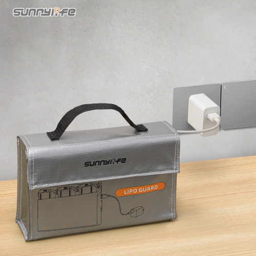 Sunnylife Lipo Safe Bag Battery Fire-proof Bag Large Capacity Charging Storage Guard Battery Safe Pouch for Mini 4K/ Air 3/ Avata 2