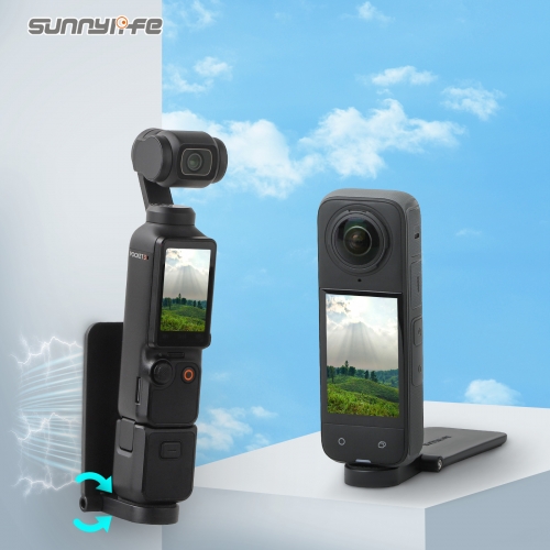 Sunnylife Magnetic Mount Tabletop Base Bracket Quick Handle Angles Adjustable Accessories for Insta360 X4/ Pocket 3/GO 3S