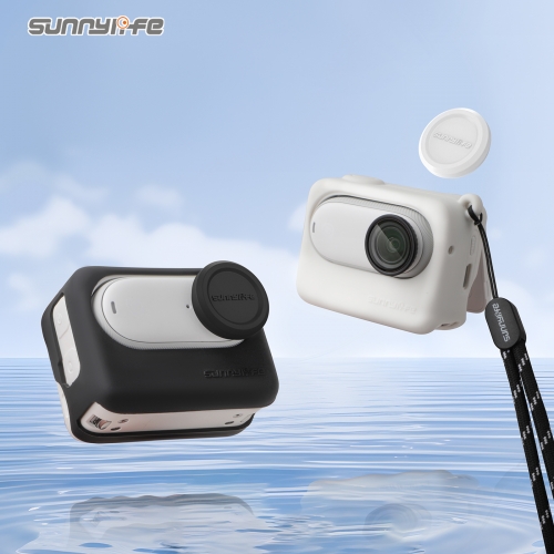 Sunnylife Silicone Cover Protective Case Camera Action Pod Lens Cover Protector Neck Strap Accessories for Insta360 GO 3S