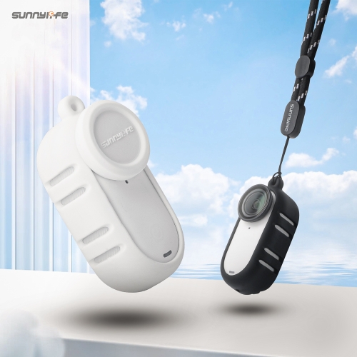 Sunnylife Silicone Cover Heat Dissipation Protective Case Lens Cover Neck Strap Accessories for Insta360 GO 3S