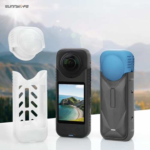 Sunnylife Silicone Case Protective Cover Lens Cap Screen Protector Scratch-proof Camera Case Accessories for Insta360 X5/4